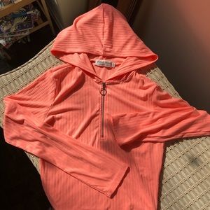 Thin long sleeve athletic hoodie